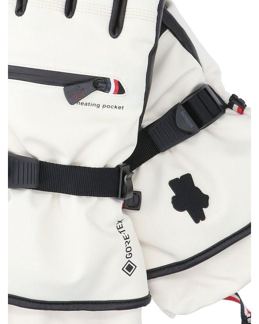 Guanti Imbottiti di Moncler in White da Uomo