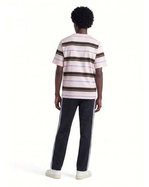 Adidas White Striped T-Shirt for men