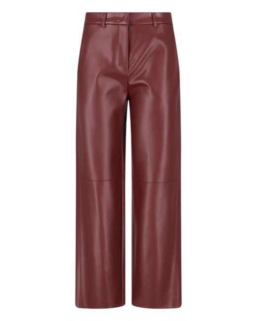 Max Mara Red Straight Pants