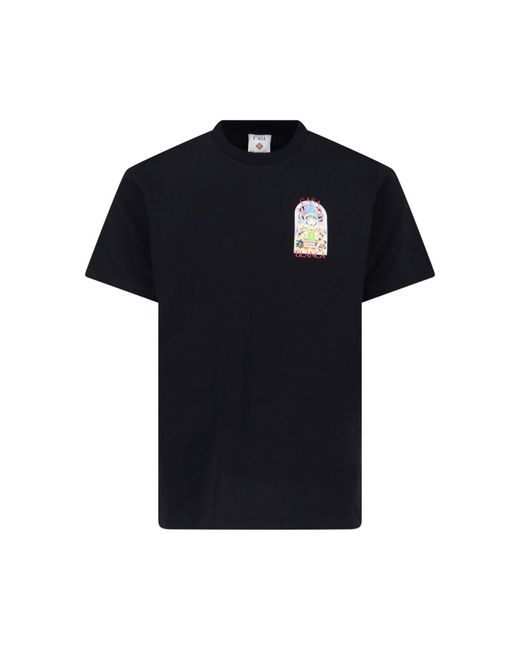 Casablanca Black T-Shirts And Polos Organic Cotton for men