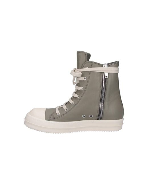 Rick Owens Brown Leather Sneakers for men