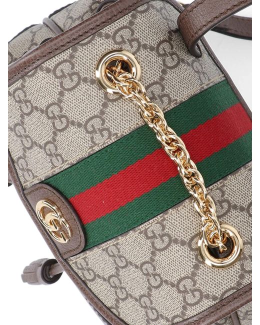 Gucci Brown 'ophidia' Mini Backpack