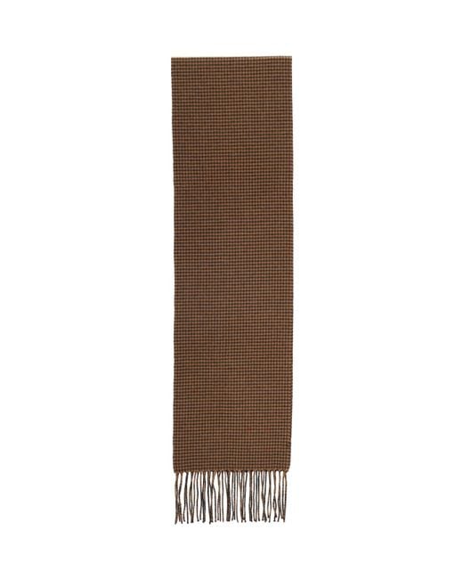 Destin Brown Houndstooth Scarf for men