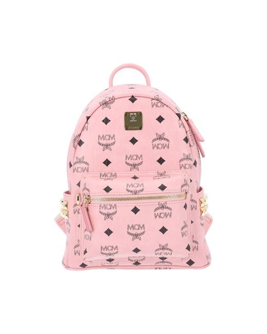 MCM Pink Medium Backpack "Stark" for men