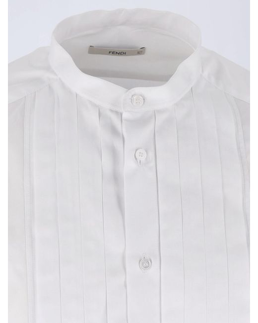 Fendi White Cotton Shirt for men