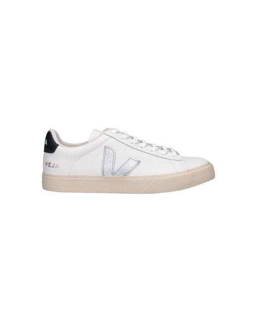 Veja White Low-Top Leather Sneaker