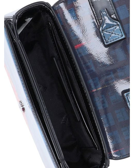 1DR - Iconica borsa a spalla con stampa fuoco - Borse a Spalla - Donna - Multicolor di DIESEL in Blue