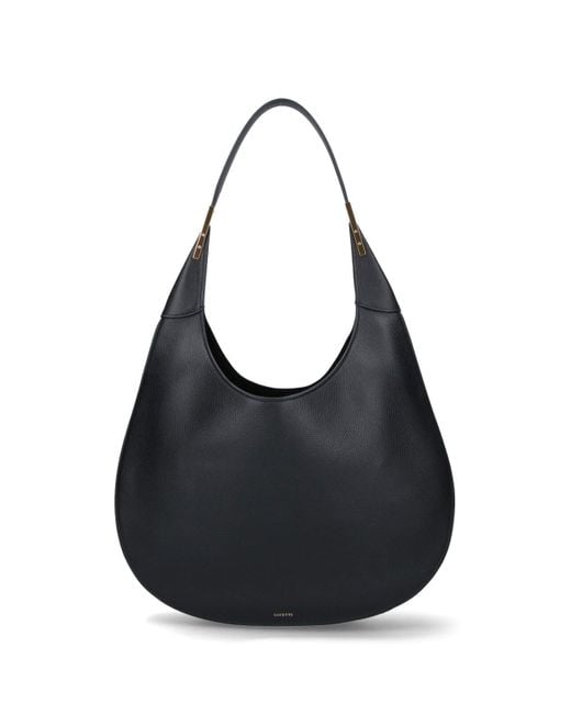 SAVETTE Black 'Florence' Medium Hobo Bag