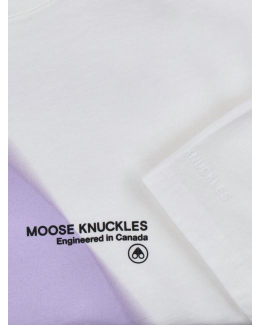 T-Shirt Maxi Stampa di Moose Knuckles in White da Uomo