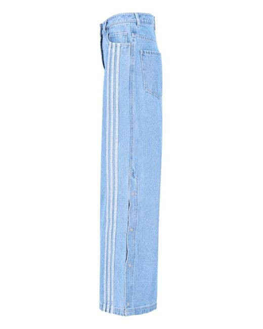 adidas Palazzo "3-stripes" Jeans in Blue | Lyst
