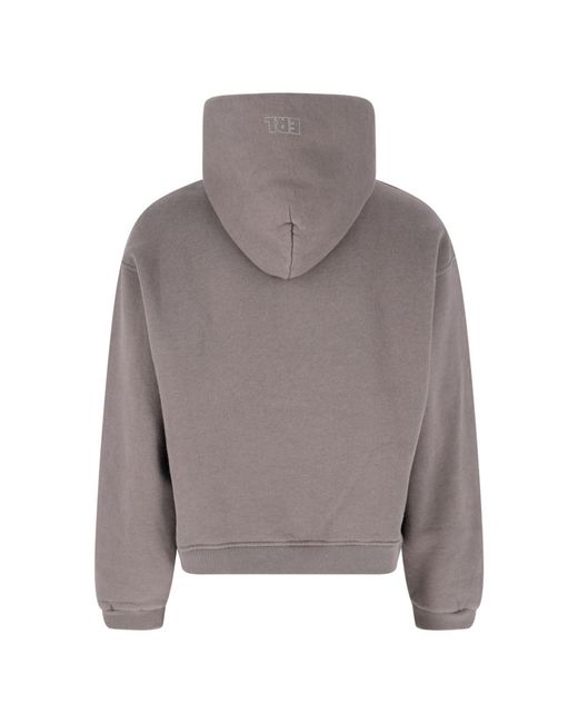 ERL Gray Taupe Cotton Hooded Sweatshirt for men