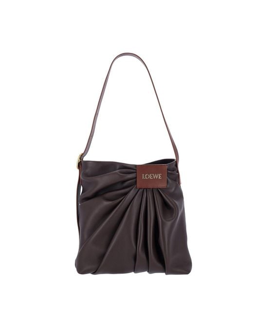 Loewe White "Draped Tote" Tote Bag