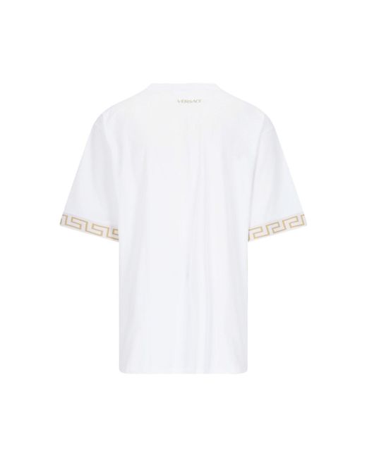 T-shirt greca gym di Versace in White da Uomo