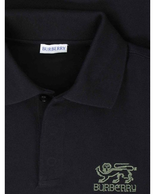 Burberry Black Logo Polo Shirt for men