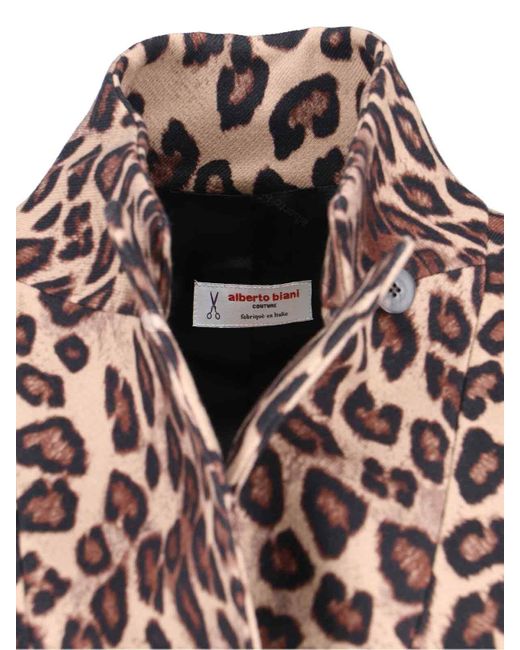 Alberto Biani Brown Virgin Wool Coat