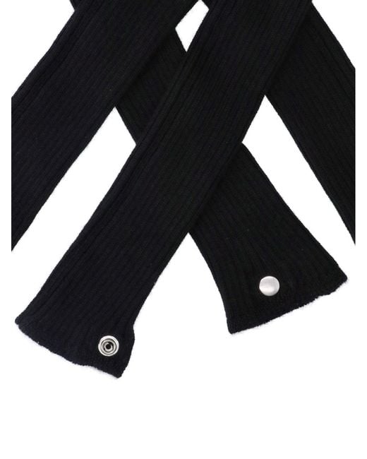 Rick Owens Black Cashmere Gloves