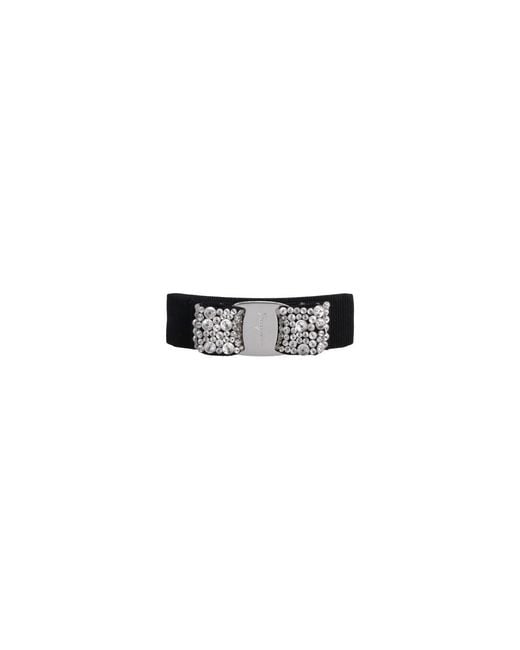 Ferragamo White Bow Clip "Vara"