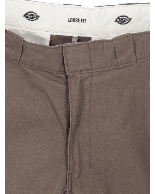 Dickies Brown Multi-Pocket Wide Pants for men