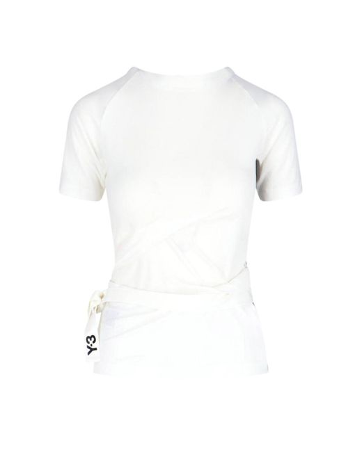 Y-3 White T-Shirt With Drawstrings