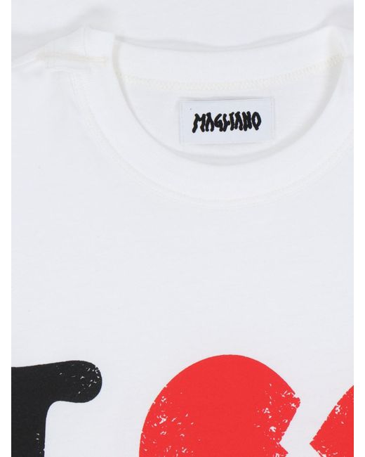 T-Shirt Stampata di Magliano in White da Uomo