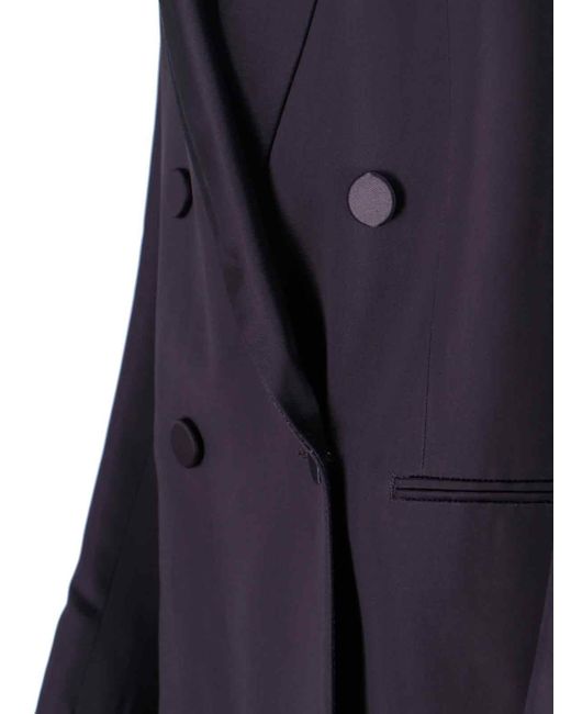 Dries Van Noten Blue Structured Silhouette Jacket With Modern Cut
