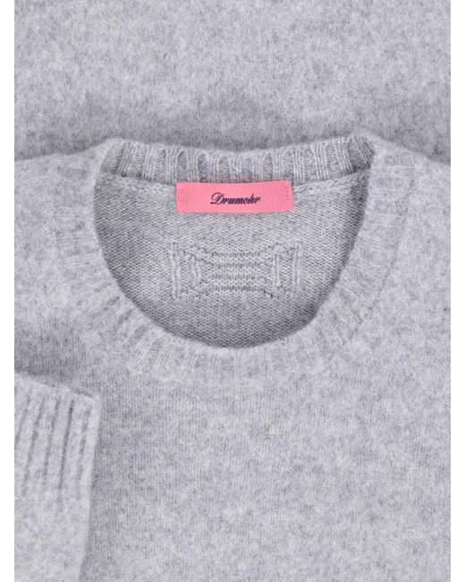 Drumohr Gray Wool Sweater for men