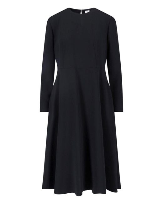 Aspesi Black Satin-Look Midi Dress