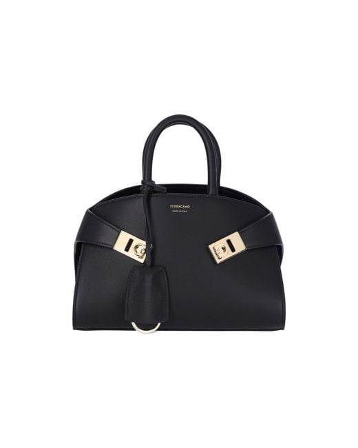 Ferragamo Black Mini Bag "hug"