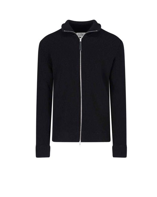 Maison Margiela Blue Zip Sweater for men