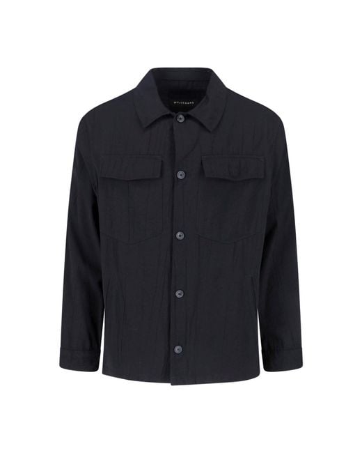 White Sand Blue Button Shirt for men