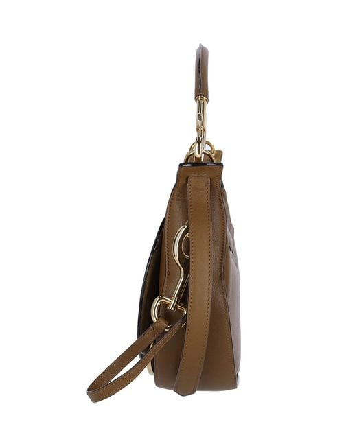 Chloé Brown 100% Calf Leather Shoulder Bag