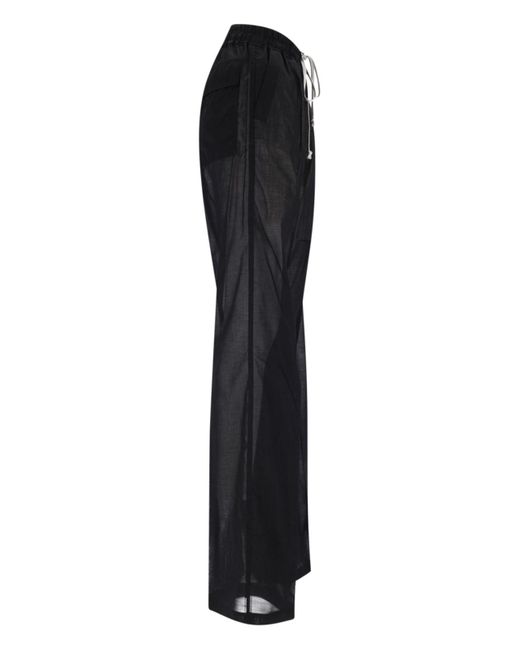Rick Owens Black Straight-Leg Pants
