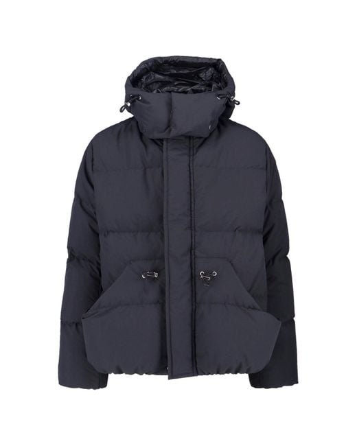 Sacai Blue Hooded Down Jacket for men