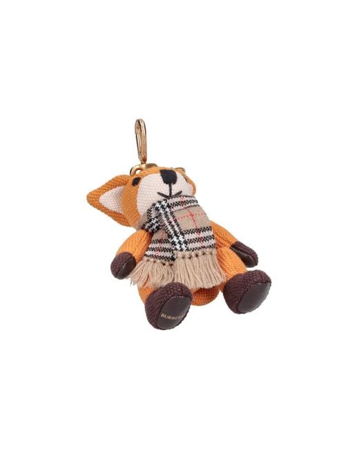 Burberry White Fox Keychain Charm