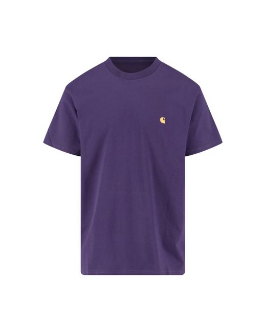 Carhartt Purple "Chase" T-Shirt for men