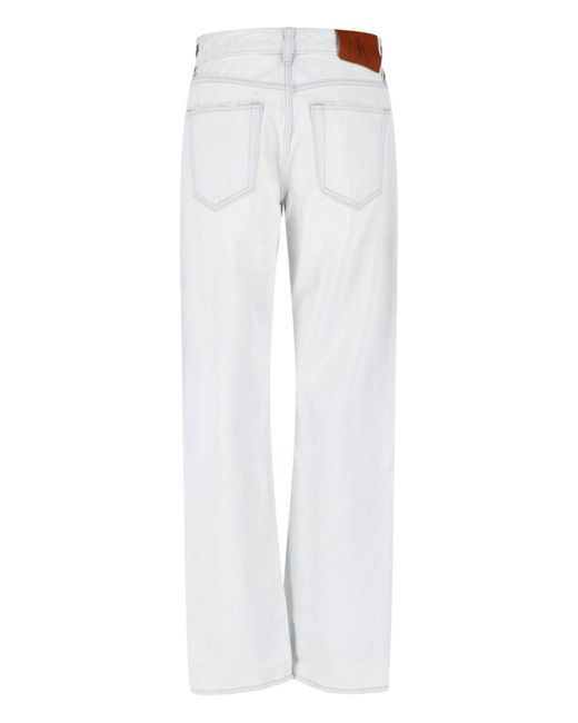 Calvin Klein White Lightweight 100% Cotton Denim Jeans For