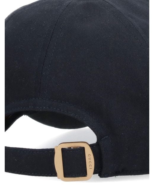 Gucci Blue Logo Baseball Cap for men