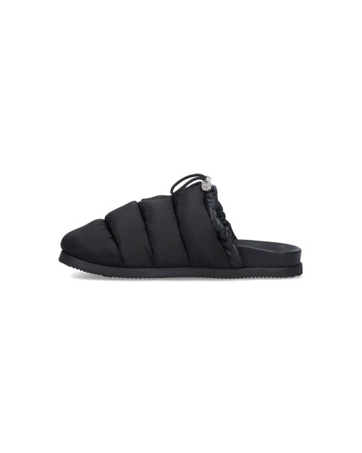 Moncler Black Padded Mules "Mon Pocket"