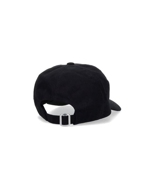 Maison Kitsuné Black 100% Cotton Bucket Hat For for men