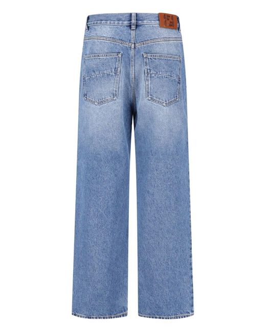 Fendi Blue Straight Jeans for men