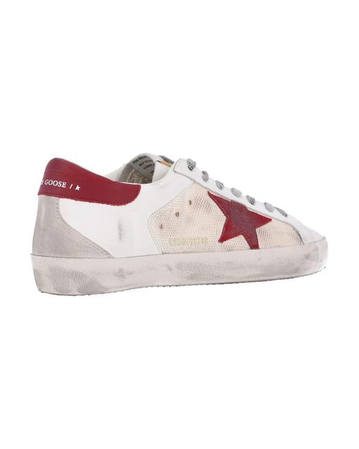 Golden Goose Deluxe Brand Pink Leather Sneakers With Cotton & Rubber Construction for men