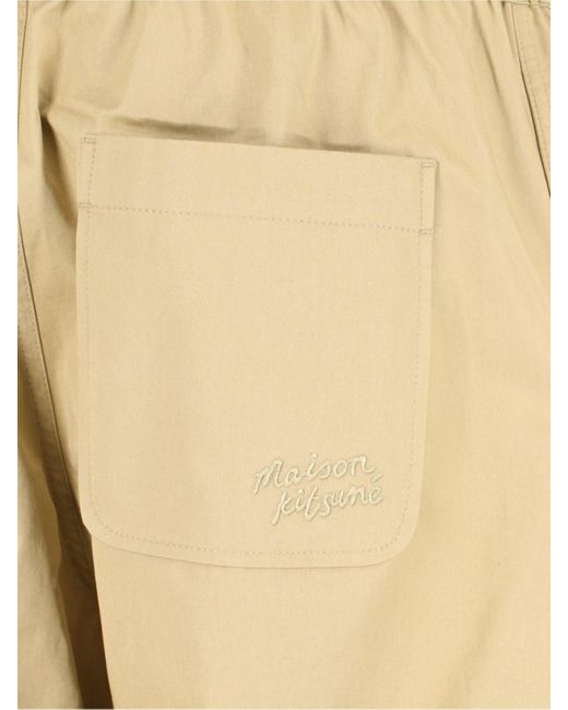 Pantaloni "Casual" di Maison Kitsuné in Natural da Uomo