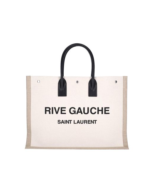 Saint Laurent Natural Rive Gauche Tote Bag
