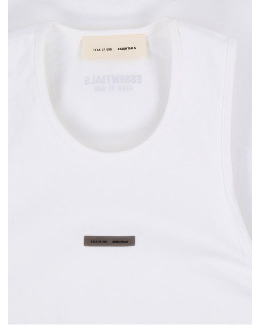 Fear Of God White Tank Top "Essential" for men
