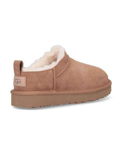 Ugg Brown Classic Micro Mini Ankle Boots