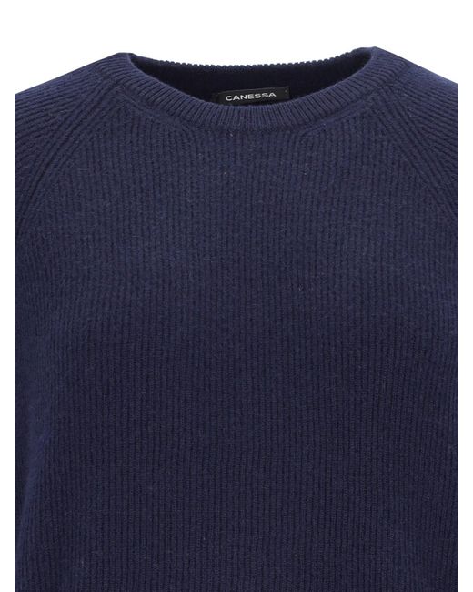 Canessa Blue Basic Sweater