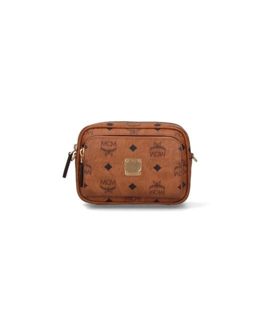 MCM Brown Mini Crossbody Bag With Cowhide Trim For for men