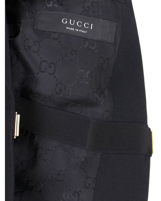Gucci Black Technical Stretch Wool Jacket