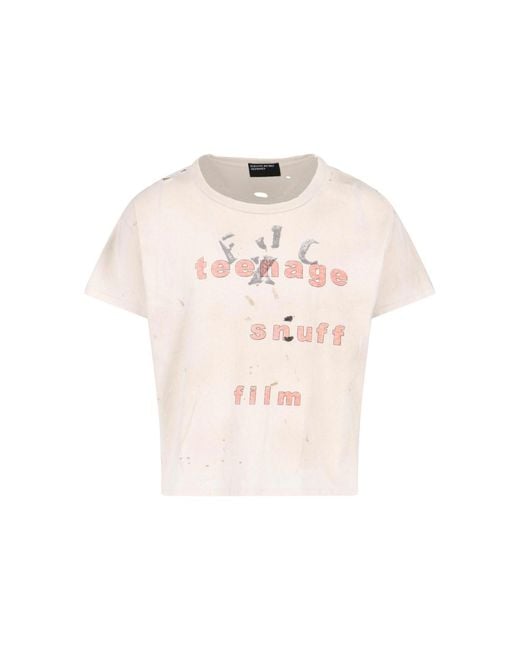 Enfants Riches Deprimes Pink 'Teenage Snuff Film' T-Shirt for men