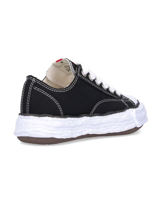 Maison Mihara Yasuhiro Black Cotton Upper Sneakers With Rubber Sole